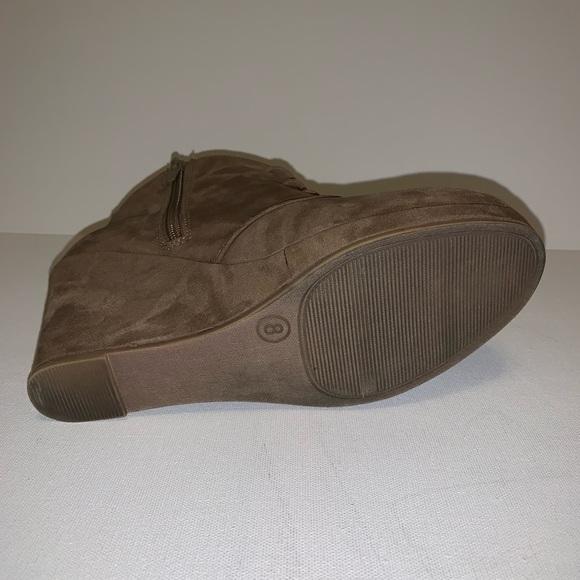 Brown Hidden Wedge Heel Bootie - Picture 4 of 5